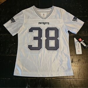 NFL New England Patriots #38 Stevenson Jersey New With Tags Size Girls Small XL